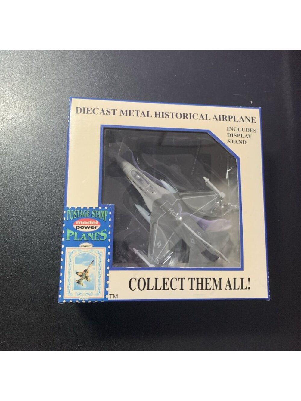 Model Power 5399-1 F-16 Falcon 1:100 Diecast Postage Stamp Plane NIB Vtg